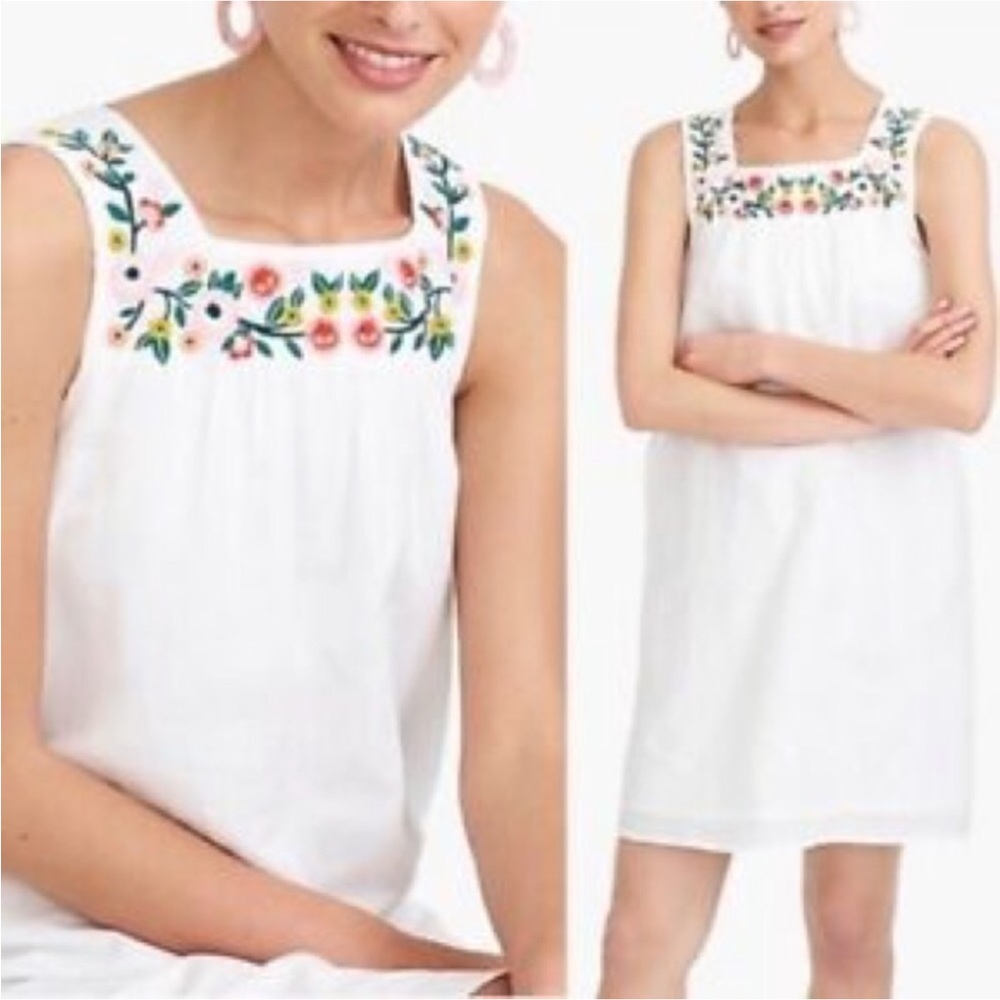 NWT J. Crew Floral Embroidered Dress
